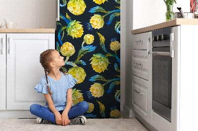 Magnetiskt kylskåp skydd Kronärtskocka blommor