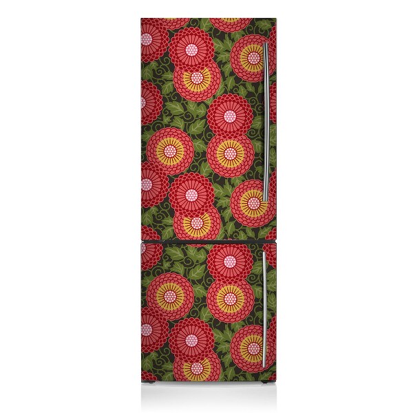 Magnetiskt kylskåpsöverdrag Geometrisk blomma