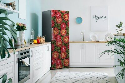 Magnetiskt kylskåpsöverdrag Geometrisk blomma