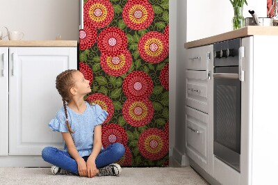 Magnetiskt kylskåpsöverdrag Geometrisk blomma