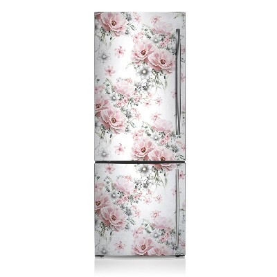 Magnetiskt kylskåpsöverdrag Delikat blommönster
