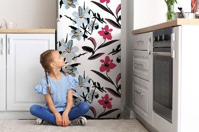 Magnetiskt kylskåpsöverdrag Vackra blommor