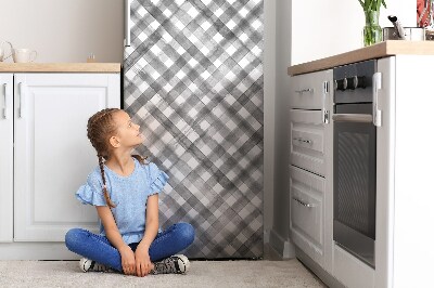 Magnetiskt kylskåp skydd Grårutigt mönster