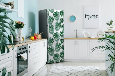Magnetiskt kylskåpsöverdrag Monstera lämnar