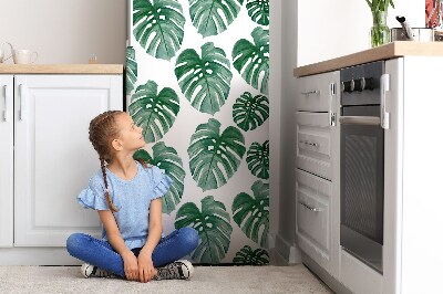 Magnetiskt kylskåpsöverdrag Monstera lämnar