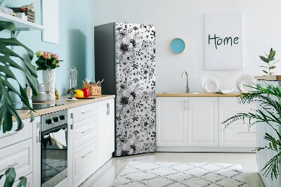 Magnetiskt kylskåp skydd Svart och vitt mönster