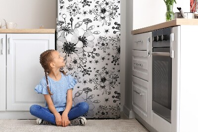 Magnetiskt kylskåp skydd Svart och vitt mönster