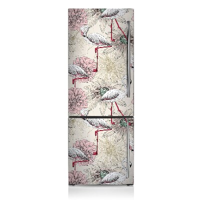 Magnetiskt kylskåpsöverdrag Rosa flamingo