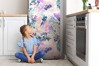 Magnetiskt kylskåpsöverdrag Trädgård med blommor