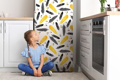 Magnetiskt kylskåp skydd Svarta gyllene fjädrar