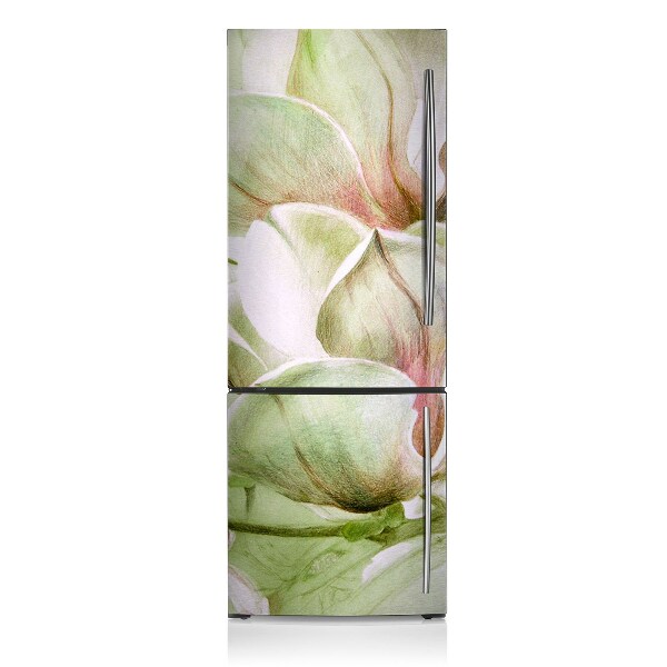 Magnetiskt kylskåpsöverdrag Magnolia blommor