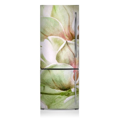Magnetiskt kylskåpsöverdrag Magnolia blommor