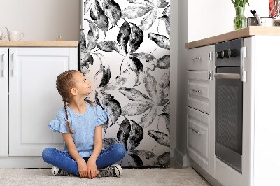 Magnetiskt kylskåpsöverdrag Målade blad