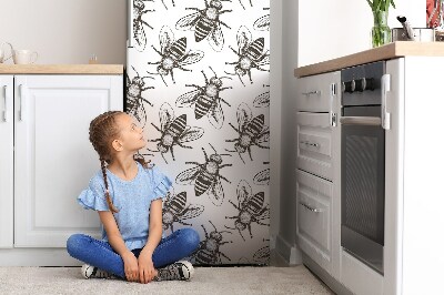 Magnetiskt kylskåpsöverdrag Bin mönster