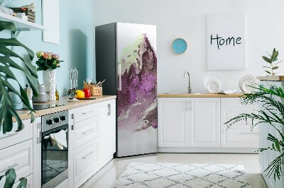 Magnetiskt kylskåpsöverdrag Målat bergslandskap