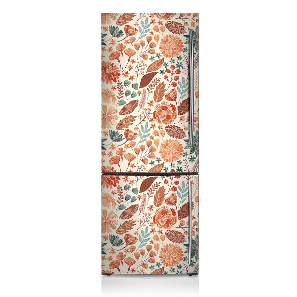 Magnetiskt kylskåpsöverdrag Konstnärliga blommor