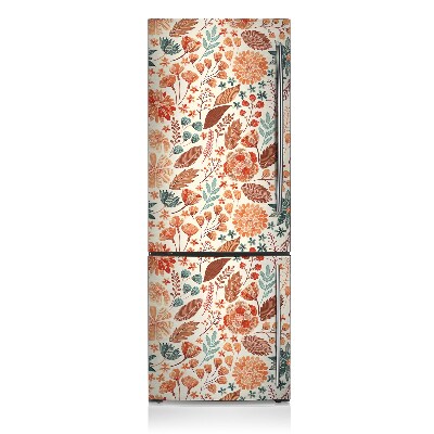 Magnetiskt kylskåpsöverdrag Konstnärliga blommor
