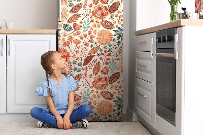 Magnetiskt kylskåpsöverdrag Konstnärliga blommor