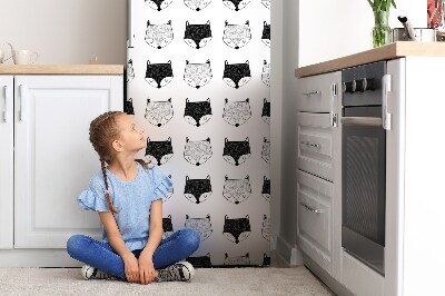 Magnetiskt kylskåpsöverdrag Mönster i rävar