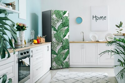 Magnetiskt kylskåpsöverdrag Exotiska gröna blad