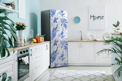 Magnetiskt kylskåpsöverdrag Blå hortensia