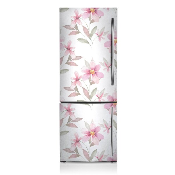Magnetiskt kylskåpsöverdrag Rosa blommor
