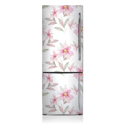 Magnetiskt kylskåpsöverdrag Rosa blommor