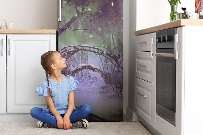 Magnetiskt kylskåpsöverdrag Mörk skog