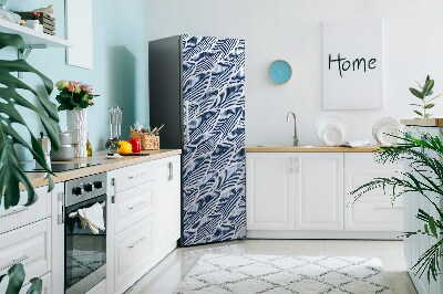 Magnetiskt kylskåp skydd Blå löv