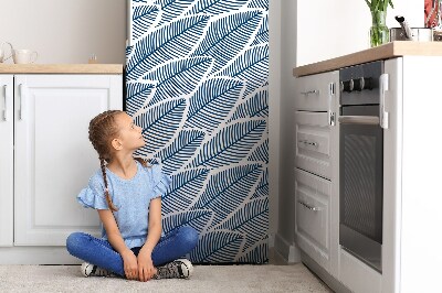 Magnetiskt kylskåp skydd Blå löv