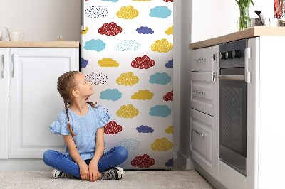 Magnetiskt kylskåpsöverdrag Färgglada moln