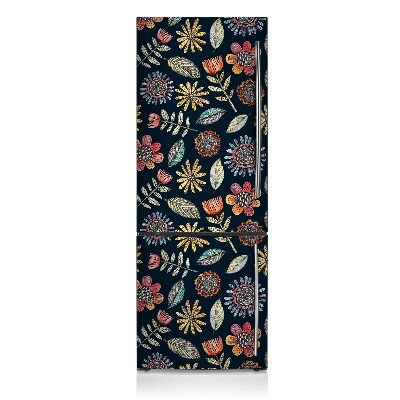 Magnetiskt kylskåp skydd Färgglada blommor