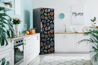 Magnetiskt kylskåp skydd Färgglada blommor