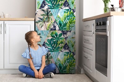 Magnetiskt kylskåpsöverdrag Tropisk mosaik