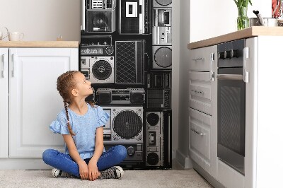 Magnetiskt kylskåpsöverdrag Gammal bomlåda