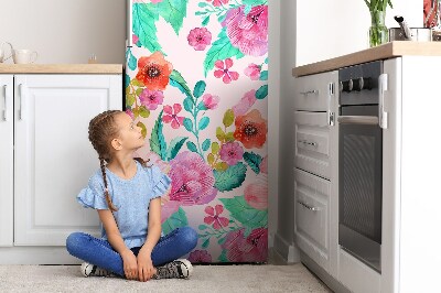 Magnetiskt kylskåp skydd Vacker flora