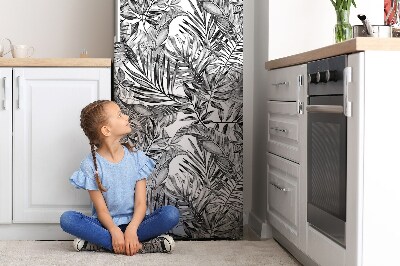 Magnetiskt kylskåp skydd Skiss av exotiska löv