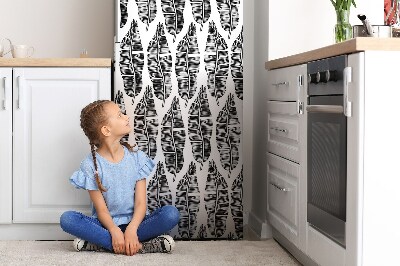 Magnetiskt kylskåpsöverdrag Mönster i blad