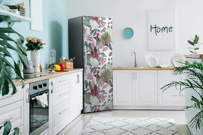 Magnetiskt kylskåp skydd Färgglada blommor