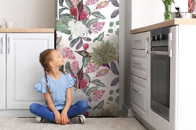 Magnetiskt kylskåp skydd Färgglada blommor
