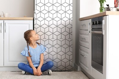 Magnetiskt kylskåp skydd Gråa kuber