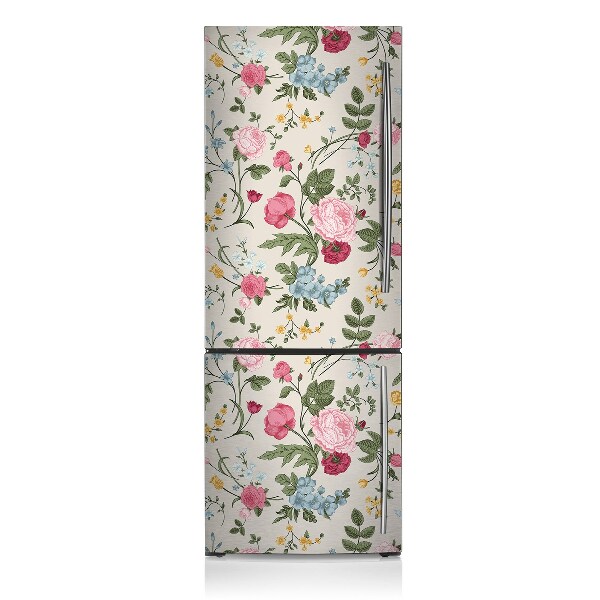 Magnetiskt kylskåp skydd Färgglada blommor