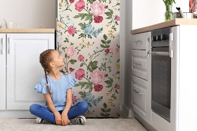 Magnetiskt kylskåp skydd Färgglada blommor