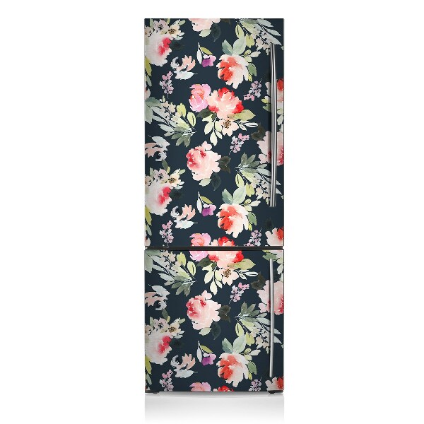 Magnetiskt kylskåp skydd Målade blommor