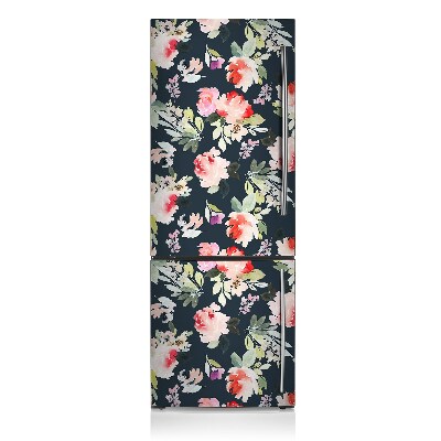 Magnetiskt kylskåp skydd Målade blommor