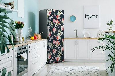 Magnetiskt kylskåp skydd Målade blommor