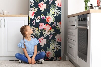 Magnetiskt kylskåp skydd Målade blommor