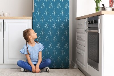 Magnetiskt kylskåp skydd Blå skog