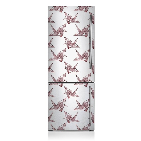 Magnetiskt kylskåpsöverdrag Origami fåglar