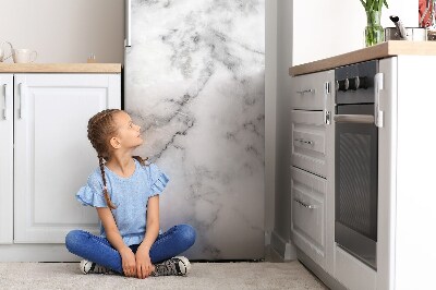 Magnetiskt kylskåpsöverdrag Vit marmor